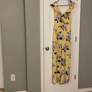 Yellow floral jumpsuit